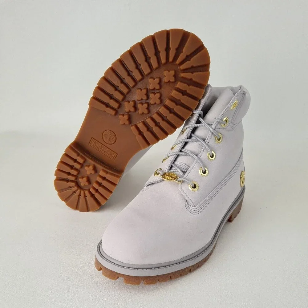 Timberland 6IN PREMIUM Junior Grey Waterproof Boots - Picture 11 of 12